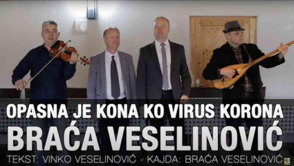 BRAĆA VESELINOVIĆ - Opasna je kona ko virus korona - (TEKST + VIDEO)
